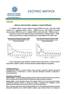 Зовнішня торгівля України товарами в І кварталі 2023 року - 3