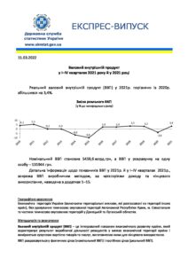 Валовий внутрішній продукт у І-ІV кварталах 2021 року й у 2021 році - 3