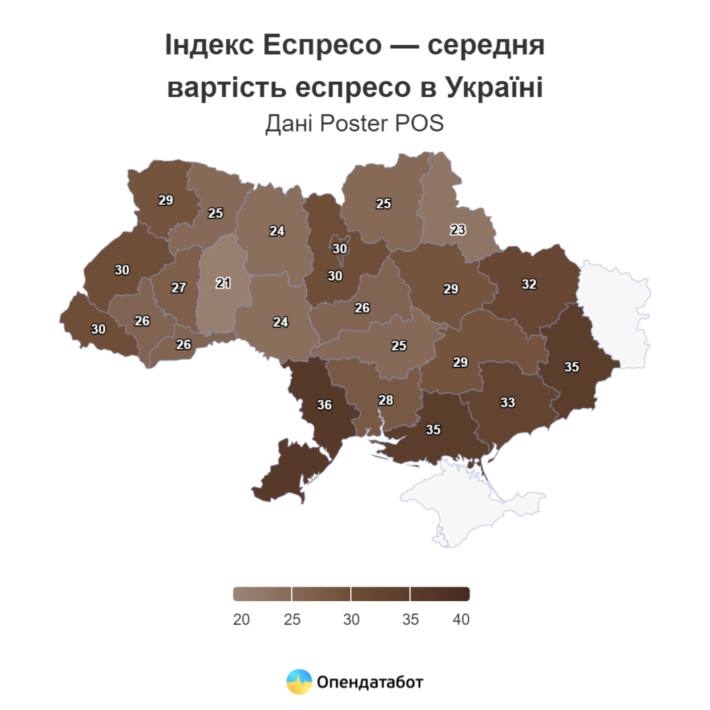 Індекс Еспресо за регіонами, 2023 р.