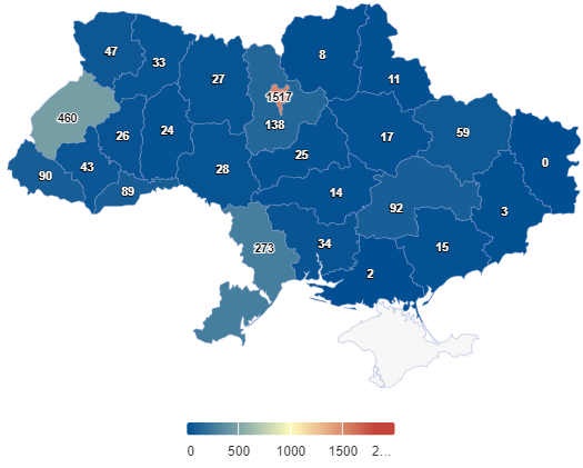 Засновані іноземцями компанії, за регіонами України, березень 2022 року - липень 2024 року