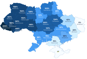 Зміна кількості вакансій за регіонами - 3