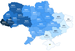 Зміна кількості вакансій за регіонами - 3