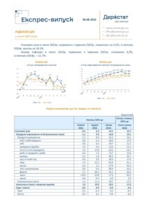 Експрес-випуск Індекси цін у липні 2025 року - 3